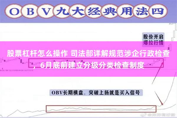 股票杠杆怎么操作 司法部详解规范涉企行政检查，6月底前建立分级分类检查制度