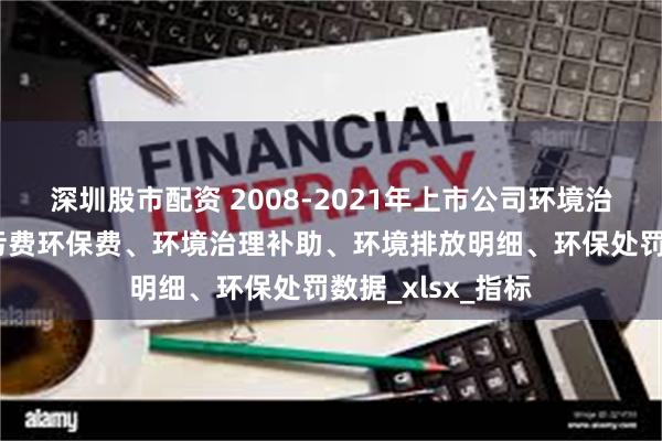 深圳股市配资 2008-2021年上市公司环境治理数据整理-排污费环保费、环境治理补助、环境排放明细、环保处罚数据_xlsx_指标